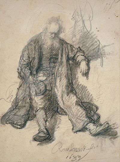 Study for Drunk Lot Rembrandt